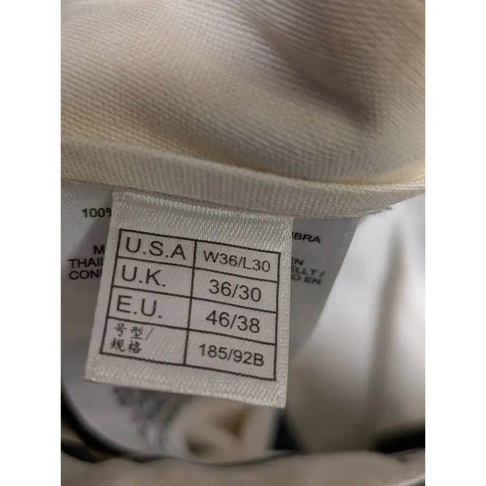 Brooks Brothers 1818 Madison 100% Linen Baird McNutt Dress Pants Men 36x30 Navy
